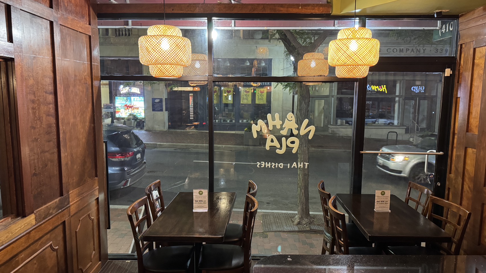 Inside the restaurant